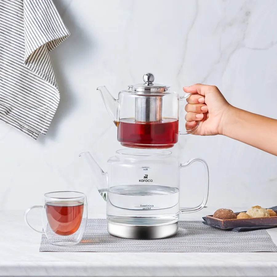 Karaca Dora Glazen theepot XL | inductie geschikt