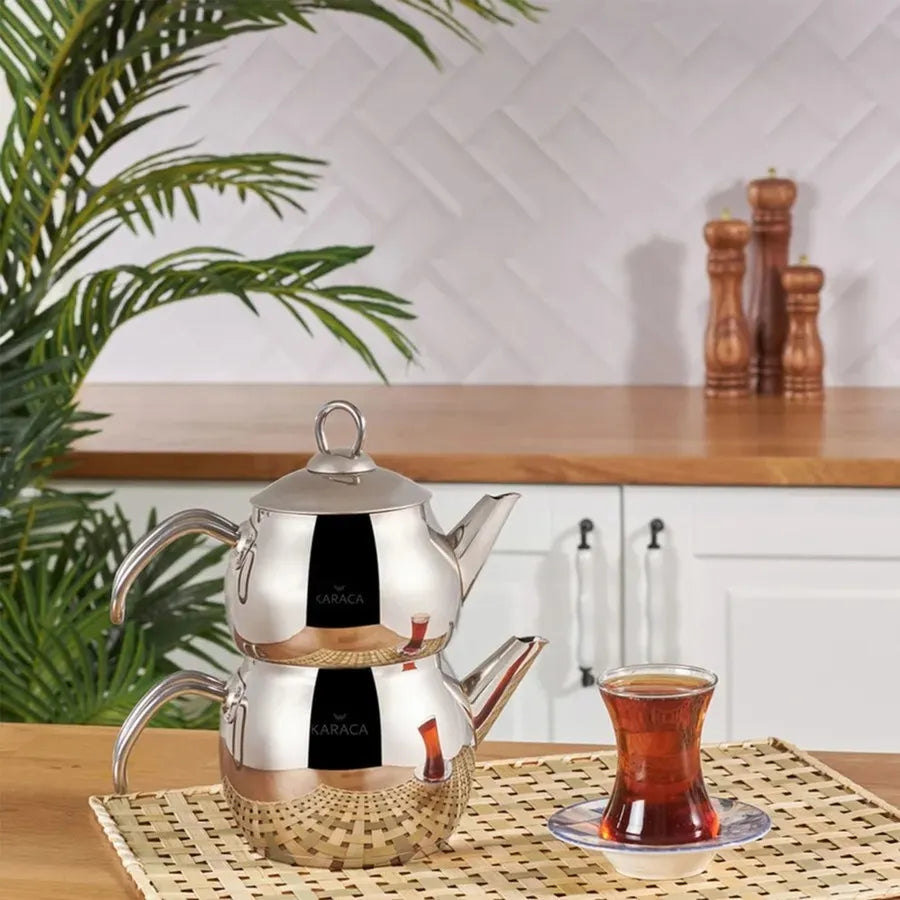 Karaca Adelya mini metalen theepot set