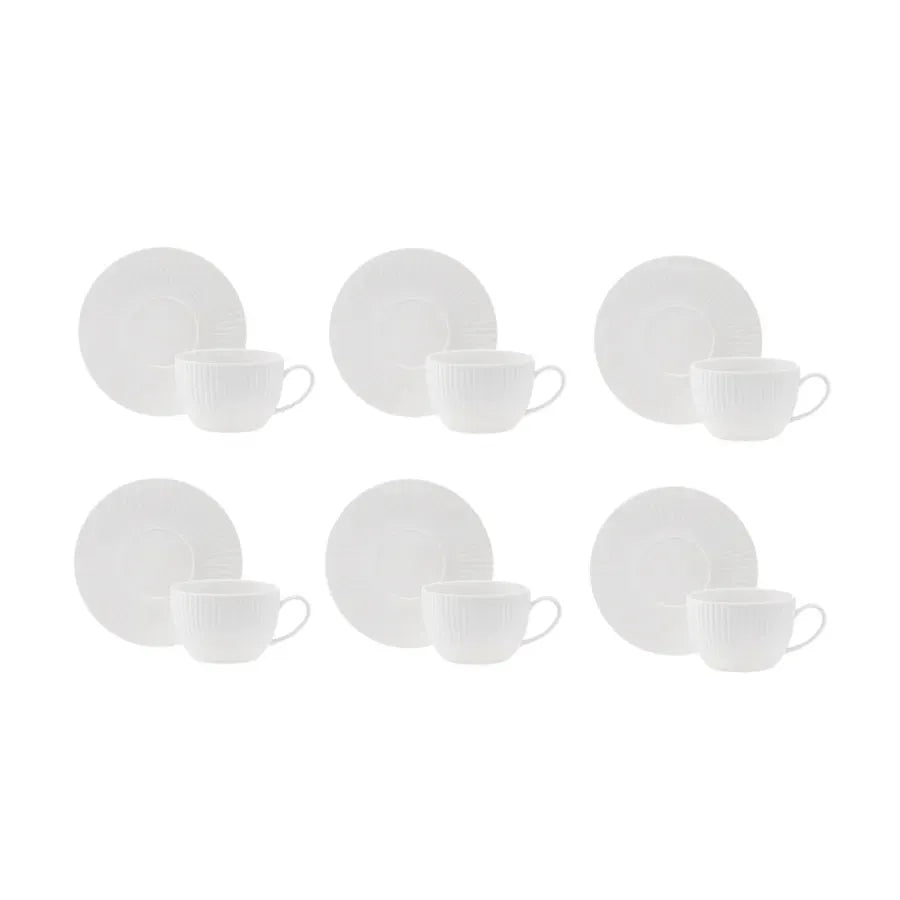 Karaca Seashell 12-delige theekopjes set incl. schotels