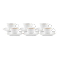 Karaca Middle 12-delig koffiekopjess set voor 6 personen | 90 ml