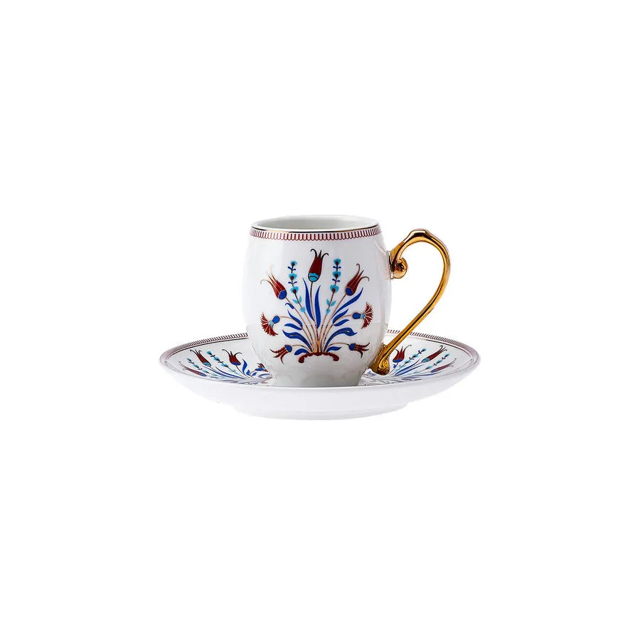 Karaca Finike 12-delig koffiekopjes set voor 6 personen | 90 ml