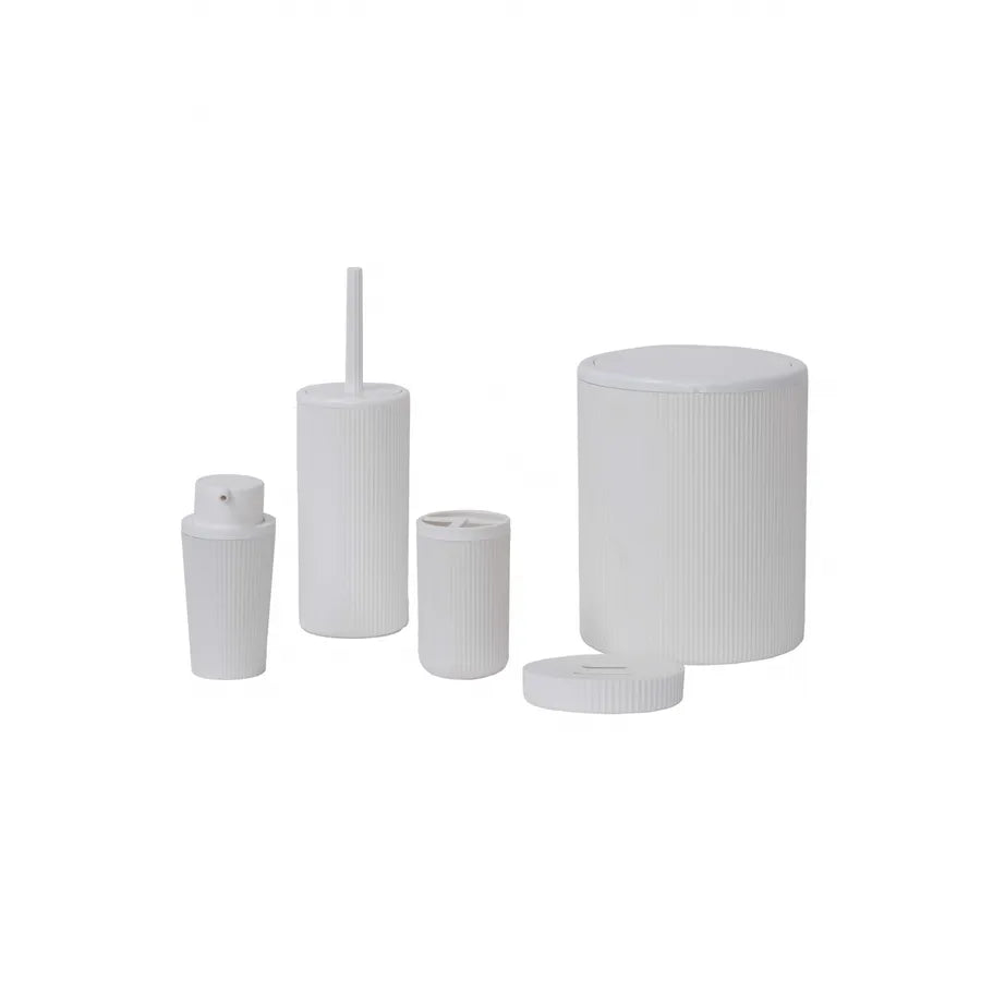 Karaca Home Marcello 5-delig badkamer toebehoren set | wit