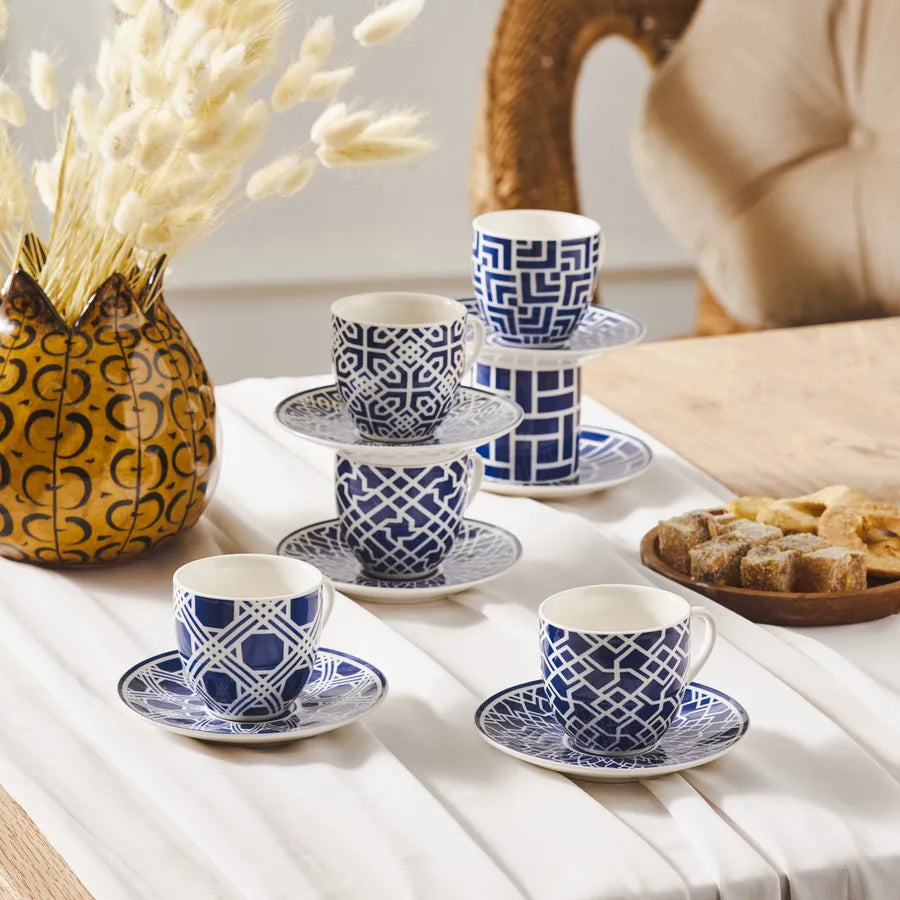 Karaca Doris 12-delige espressokopjes set | 90 ml
