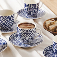 Karaca Doris 12-delige espressokopjes set | 90 ml