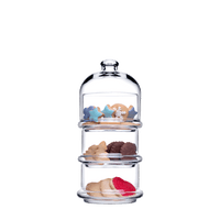 Pasabahce Villa Patisserie glazen voorraadpot 3-laags