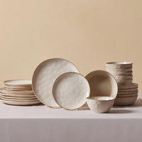 Karaca Aria Beige Reactive 24-delig serviesset voor 6 personen