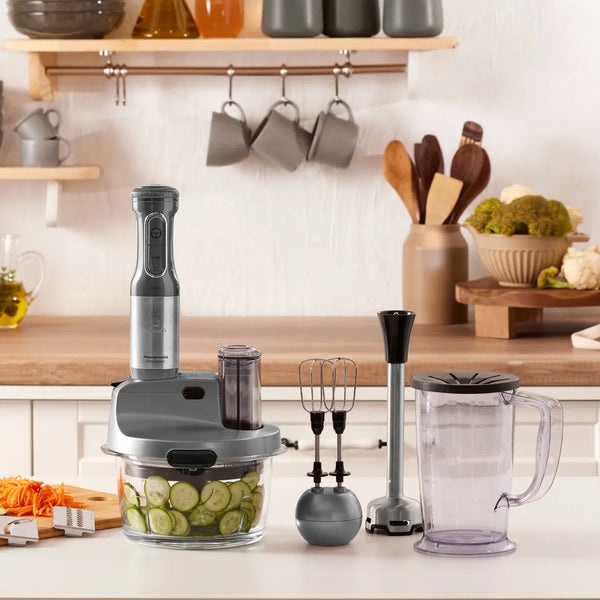 Karaca Mastermaid ProSteel Glazen Keukenrobot 8-in-1 | 2500W | Galaxy Grey 