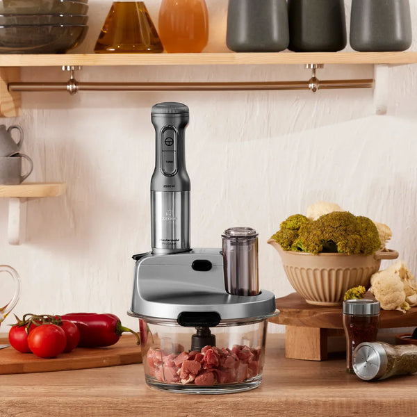 Karaca Mastermaid ProSteel Glazen Keukenrobot 8-in-1 | 2500W | Galaxy Grey 