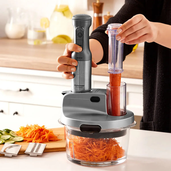 Karaca Mastermaid ProSteel Glazen Keukenrobot 8-in-1 | 2500W | Galaxy Grey 