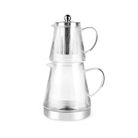 Karaca Keops XL glazen theepot (2,0L+0,8L)