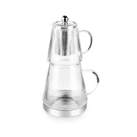 Karaca Keops XL glazen theepot (2,0L+0,8L)