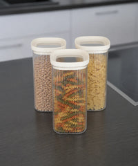 Quadro Stripe Geribbelde Glazen Voorraadpot 1500 ml