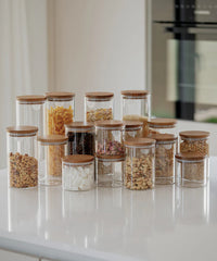 Voorraadpot classic met acaciahouten deksel | 2 stuks | 1500 ml