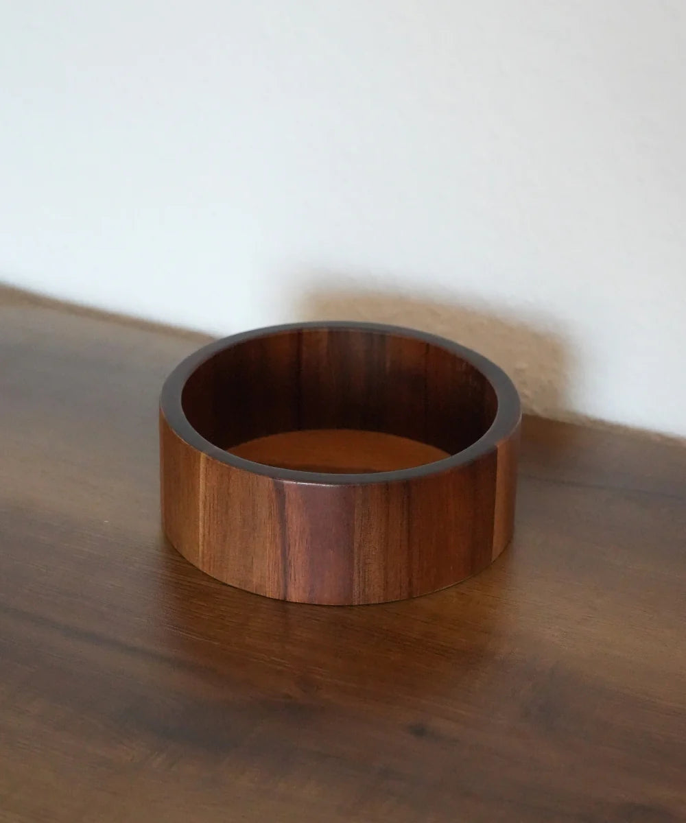 Acacia Flat Bowl – Ronde Houten Serveerschaal