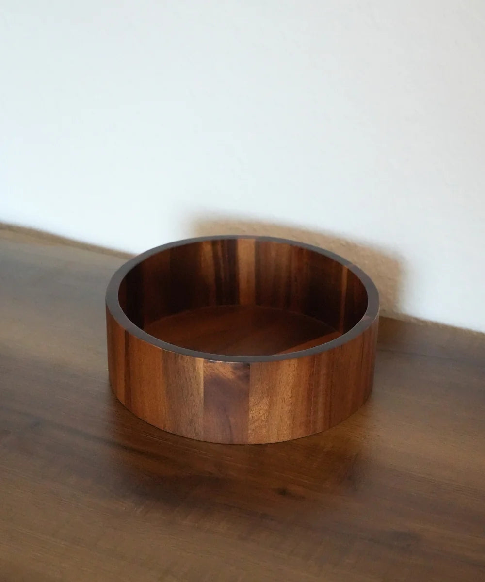 Acacia Flat Bowl – Ronde Houten Serveerschaal