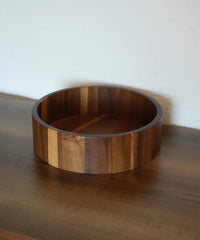 Acacia Flat Bowl – Ronde Houten Serveerschaal