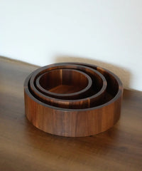 Acacia Flat Bowl – Ronde Houten Serveerschaal