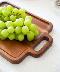 Acacia Handle Dienblad – Houten Serveerblad met Handgrepen