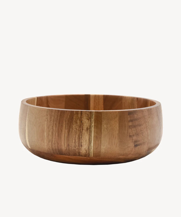 Acacia Luno Serveerschaal – Ronde Houten Saladeschaal 22 cm