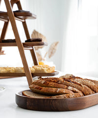 Lumo acaciahouten dienblad ovaal – Houten serveerplank 34 cm