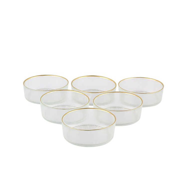 Bricard Rexy kommen/schalen | 6 stuks | 12 cm | transparant-goud