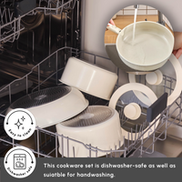 Karaca Ceramica Comfort 6-delige keramische pannenset | Crème