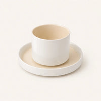 Noa Beige White Koffiekopjes Set 4-delig | Steengoed