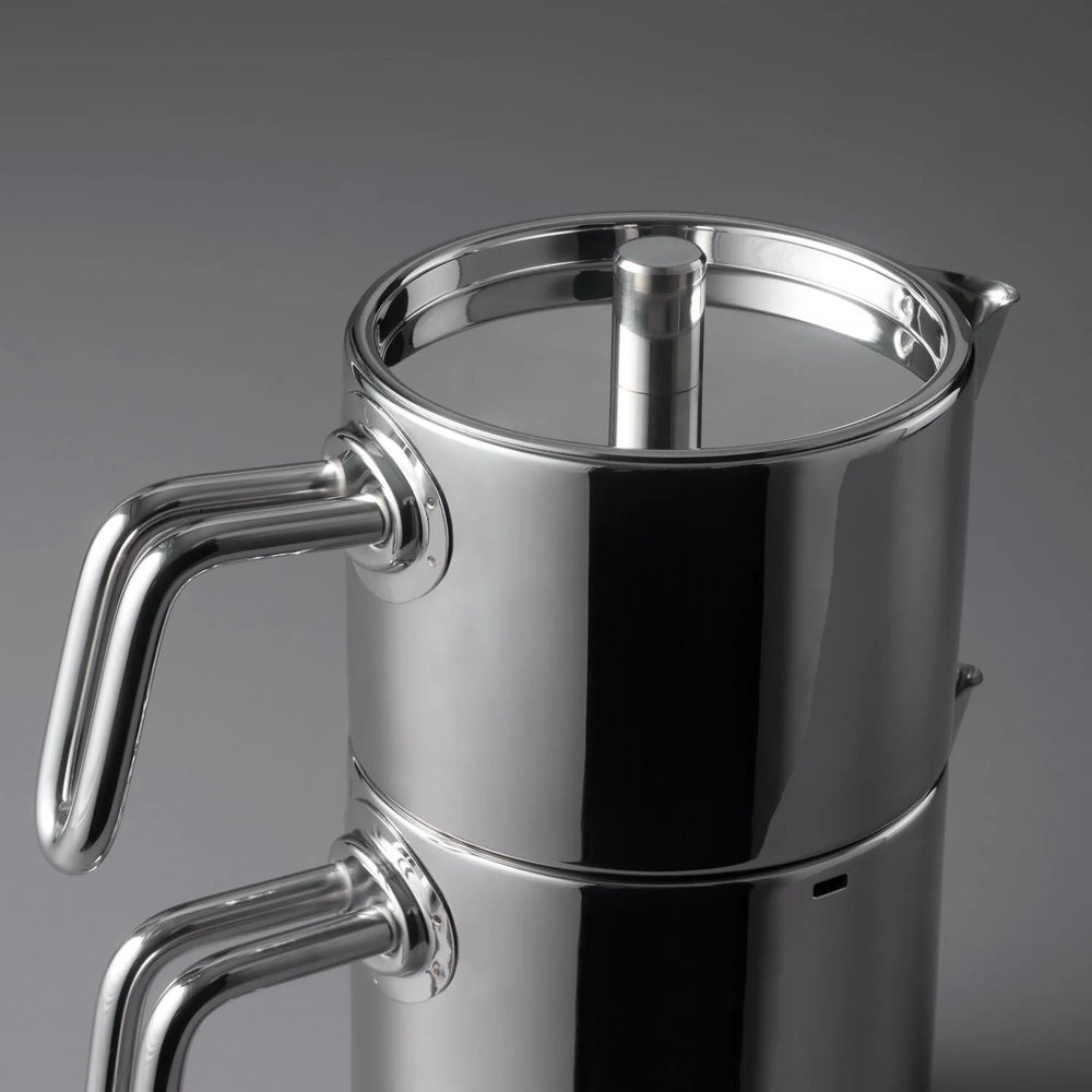 Jumbo Metalix Midi RVS inductie theepot – 18/10 Roestvrijstaal – 1,2 + 0,9 Liter