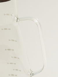 Kesten glazen oliefles met acacia deksel en houder | 900 ml