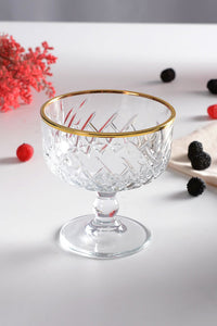 Pasabahce Timeless Golden Touch dessert glazen | 2 stuks