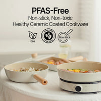 Neoflam FIKA steelpan 18 cm – 1,6 L | Crème