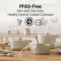 Neoflam FIKA kookpan 24 cm – 3,8 L | Crème