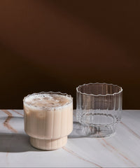 Wide curve borosilicaat drinkglas | 2 stuks | 400 ml