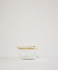 Glazen Vershouddoos met Luchtventiel – Borosilicaatglas BPA-vrij Beige-transparant