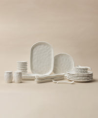 Pearly ontbijtset 31-delig voor 6 personen – Wit