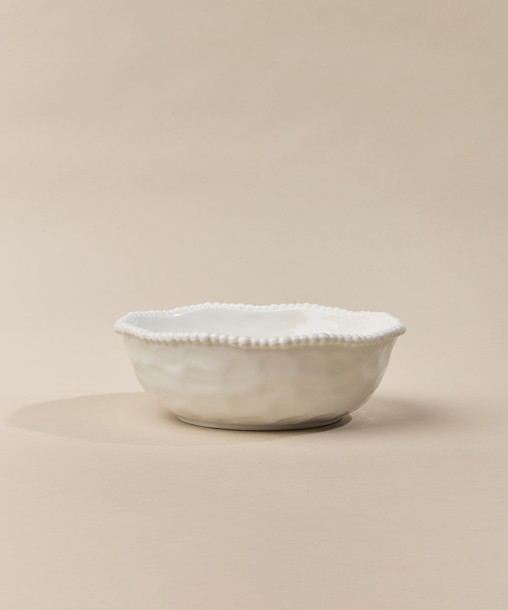 Pearly saladekom 22 cm – Wit