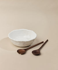 Pearly saladekom 22 cm – Wit