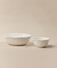 Pearly saladekom 22 cm – Wit