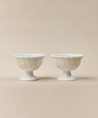 Pearly dessertschalen – 2 Stuks – Wit