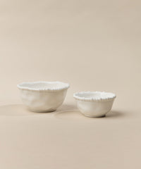 Pearly snackschalen set – 6 Stuks – Wit