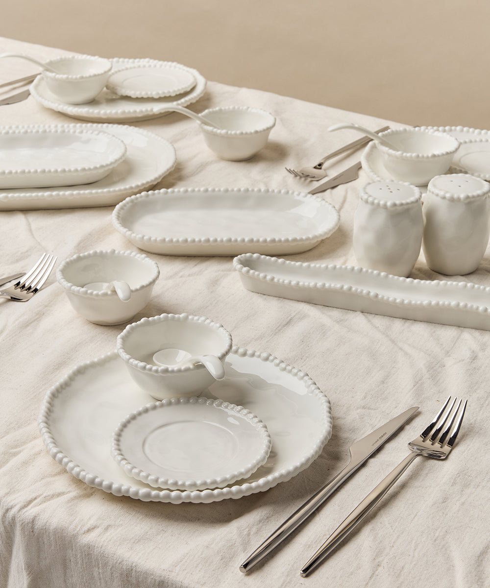 Pearly ontbijtset 31-delig voor 6 personen – Wit