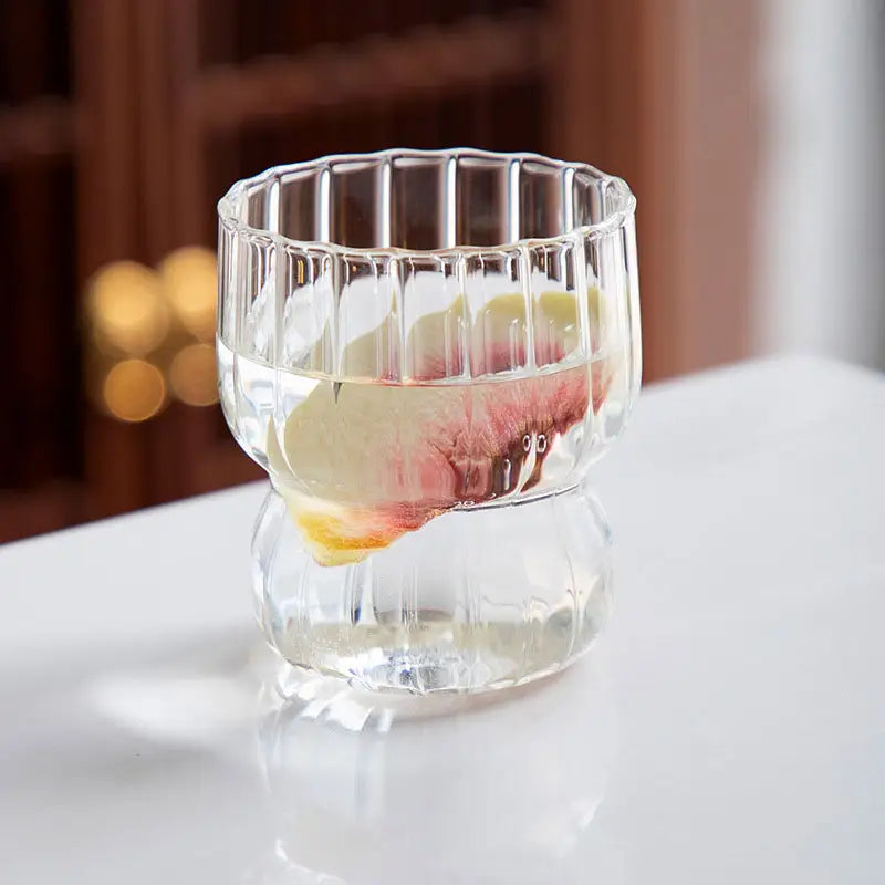 Stripe curve borosilicaatglas | 2 stuks | 310 ml