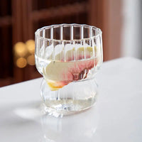 Stripe curve borosilicaatglas | 2 stuks | 310 ml