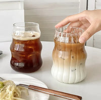 Stripe wave borosilicaatglas | 2 stuks | 540 ml