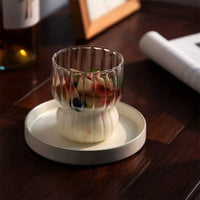 Stripe curve borosilicaatglas | 2 stuks | 310 ml