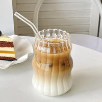 Stripe wave borosilicaatglas | 2 stuks | 540 ml