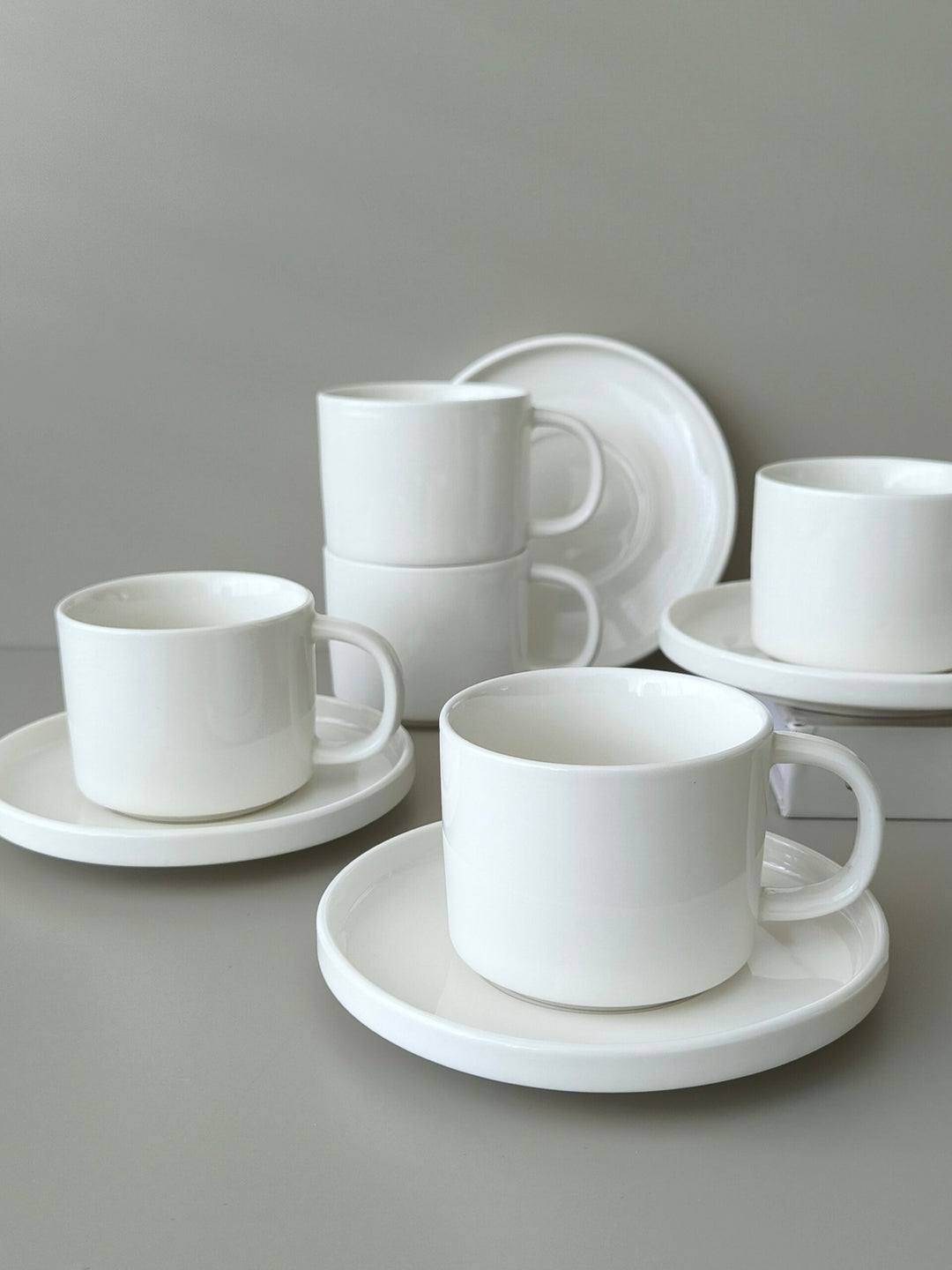 Almi theekopjes set wit | 12-delig | 200 ml