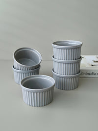 6-delige ramekin set | souffle schalen | grijs