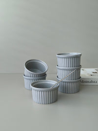 6-delige ramekin set | souffle schalen | grijs