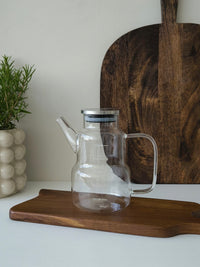 Borosilicaat glazen oliefles met rvs deksel